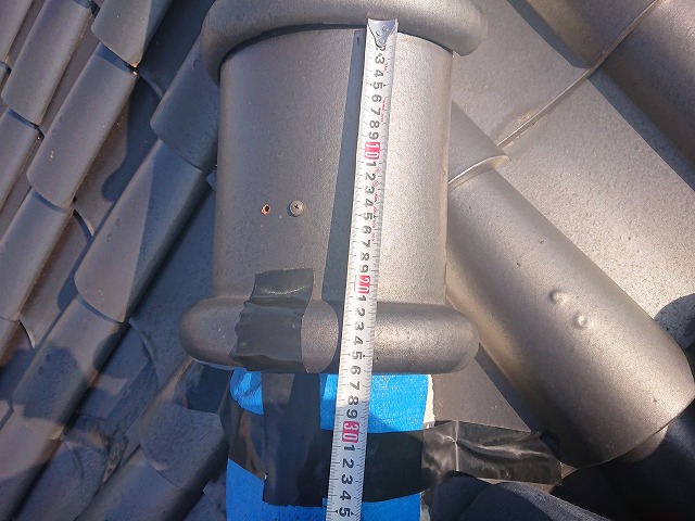 飛ばされてしまった棟瓦